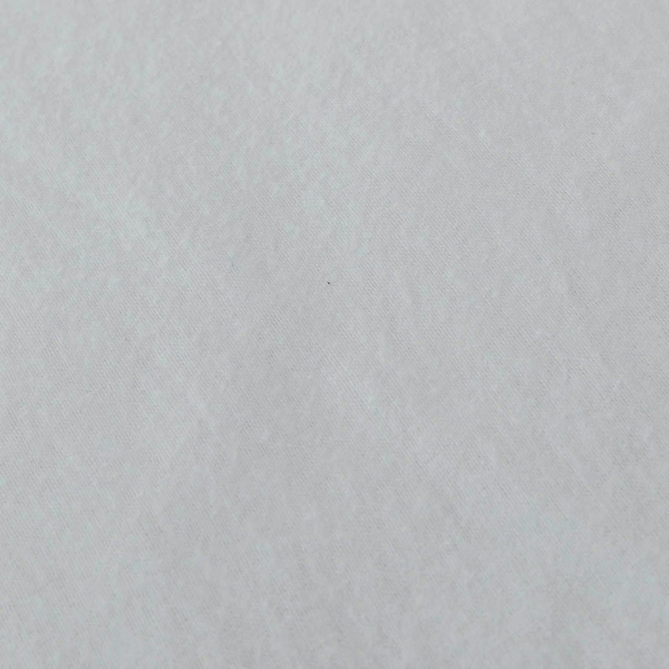 image 1 of Homescapes White Brushed Cotton Fitted Sheet Luxury Flannelette, Single | White