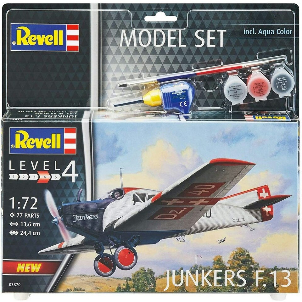 image 1 of Revell 63870 Junkers F.13 Model Set Plane kit 1 72 Scale