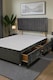 image 2 of Emily No Draw Divan Bed Base with Headboard Plush Velvet