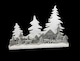 image 2 of Christmas Village Scene Winter Wonderland Glitter Foam Snow Covered Finish Table Decoration, Grey