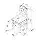 image 5 of Core Products Linea Pair of Grey Ladder Back Chairs H90.5cm x W40.5cm x D47cm Grey