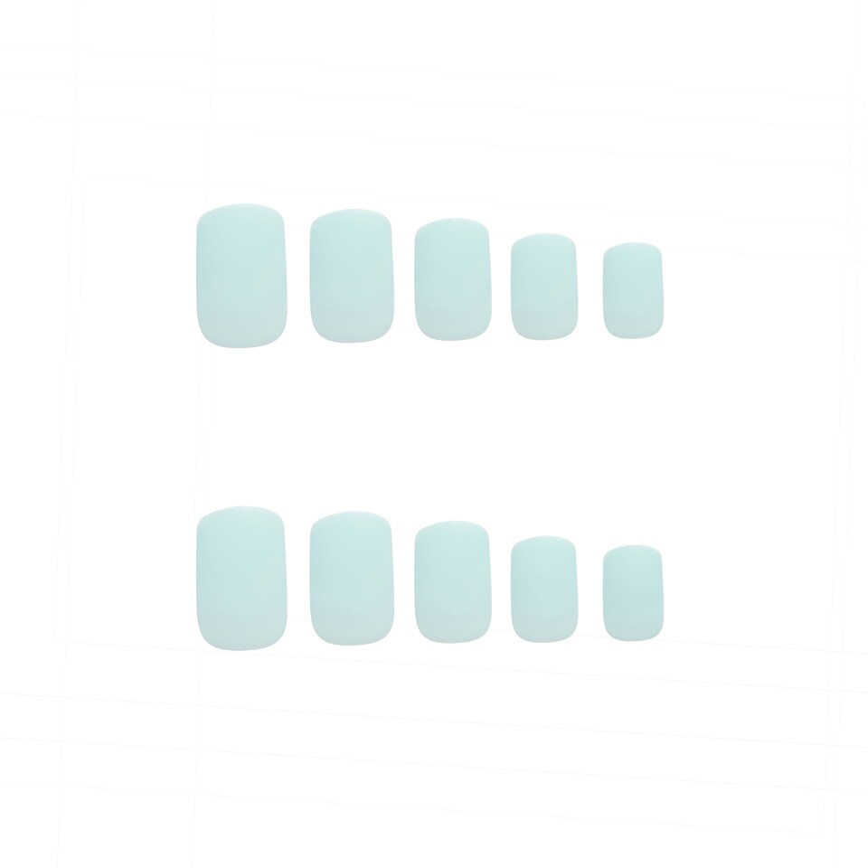 image 1 of Invogue Matte Pastel Blue Square Nails (24 Pieces)