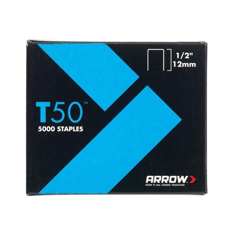Arrow T50 Staples - Multi Colour - Box 5000 12mm - 1/2in