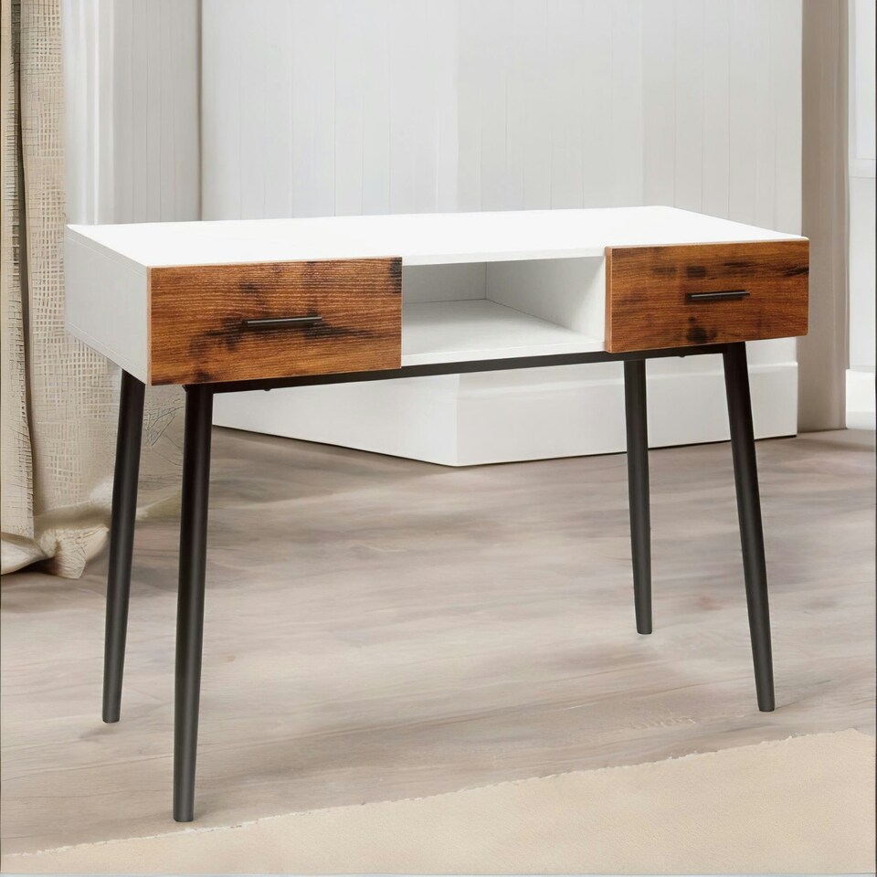 image 1 of 2 Drawer Console Accent Hallway Table Black Black