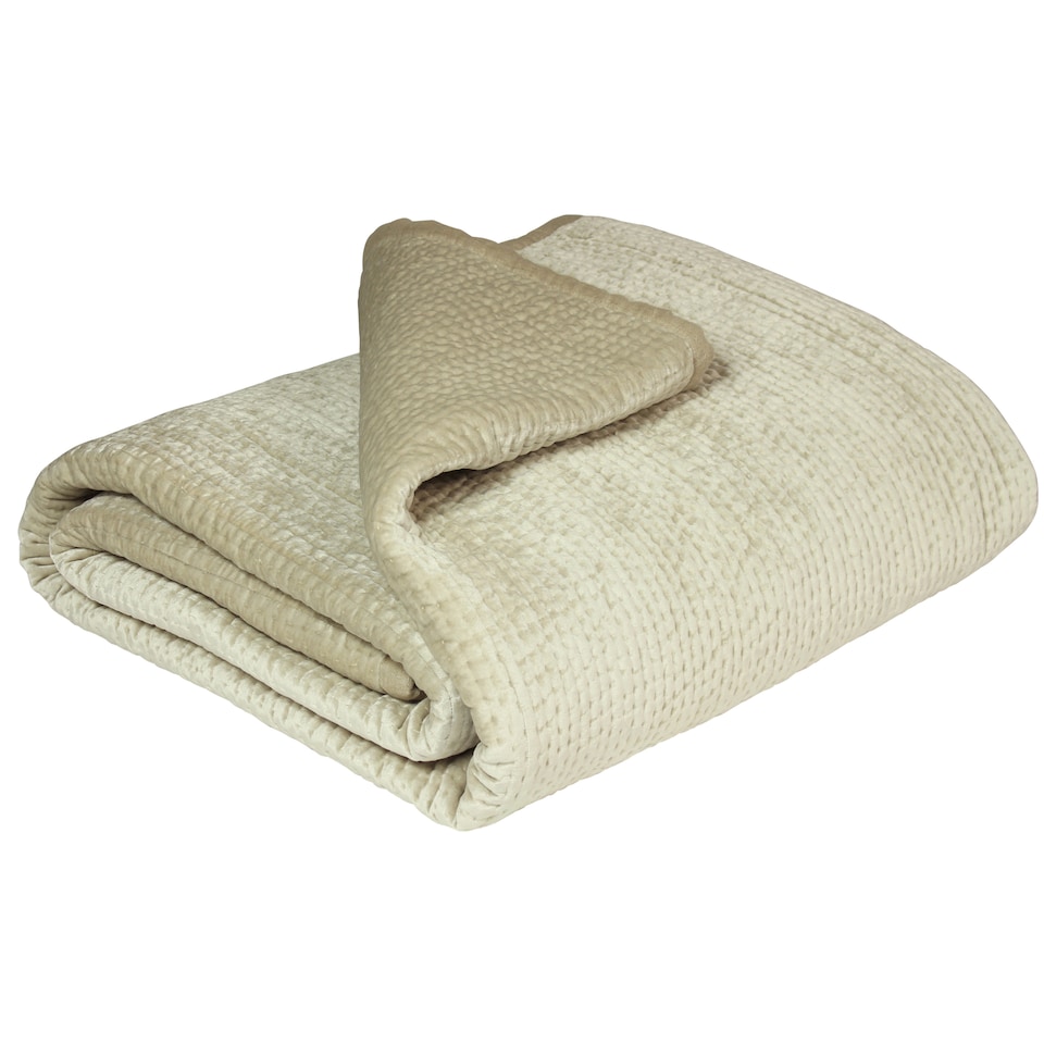 image 1 of Paoletti Brooklands Bedspread, Champagne, 265 x 265cm