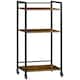 image 1 of HOMCOM 3-Tier Printer Stand, Utility Cart, Rolling Trolley Adjustable Shelves