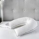 image 2 of V Shape Duck Feather And Down Luxury Pillow 100% Cotton Cover White