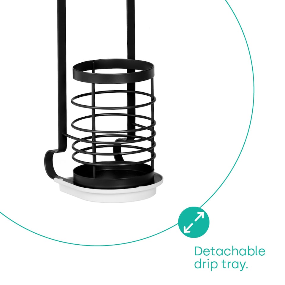 image 1 of Hanging Utensil Holder Black