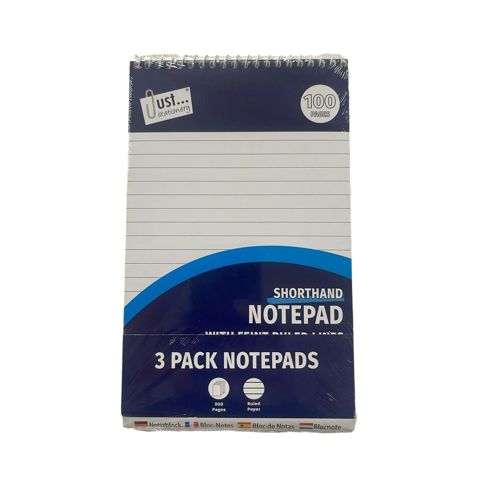 image 1 of Just Stationery Shorthand Notebook 3 Pads , 150 Lined Sheets