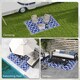 image 5 of Outsunny Reversible Waterproof Outdoor Rug W Carry Bag, 182 x 274cm, Brown | Blue | Blue and White | 182 x 274 x 0.3cm