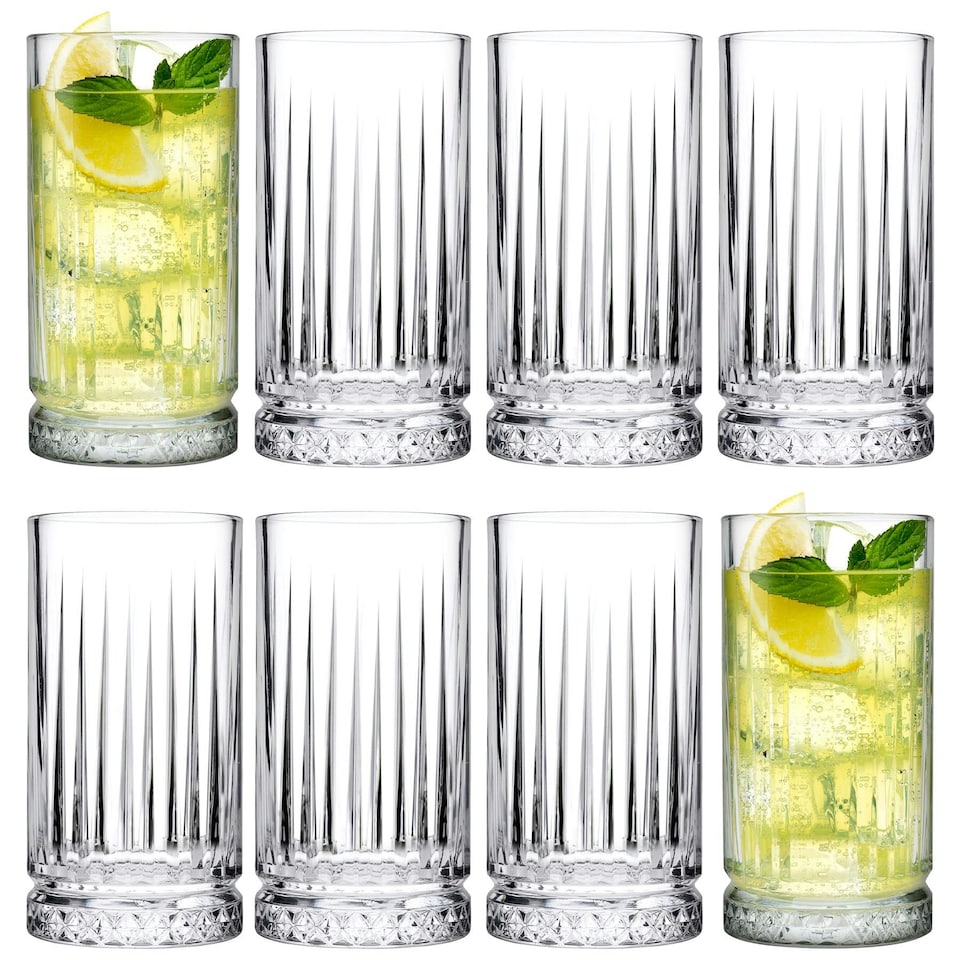 image 1 of Pasabahce Elysia Highball Glasses - 435ml - Pack of 8