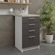image 2 of JD Greta Kitchen Base Drawer Unit 500mm Cabinet With Fronts 50cm Dark Grey Matt with Worktop