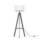 image 4 of ValueLights Morrigan White Shade Grey Wood Tripod Floor Lamp & Bulb | White