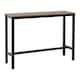 image 3 of Athens Breakfast Bar Set - Acacia Effect/Black Black