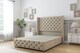 image 1 of Sloomy Luthor Almond Coniston Divan Bed Base 2 Drawers Foot-End With 54 Inch Wingback Headboard & 12 Inch Matching Footboard | Cream | Almond | Super King | 1