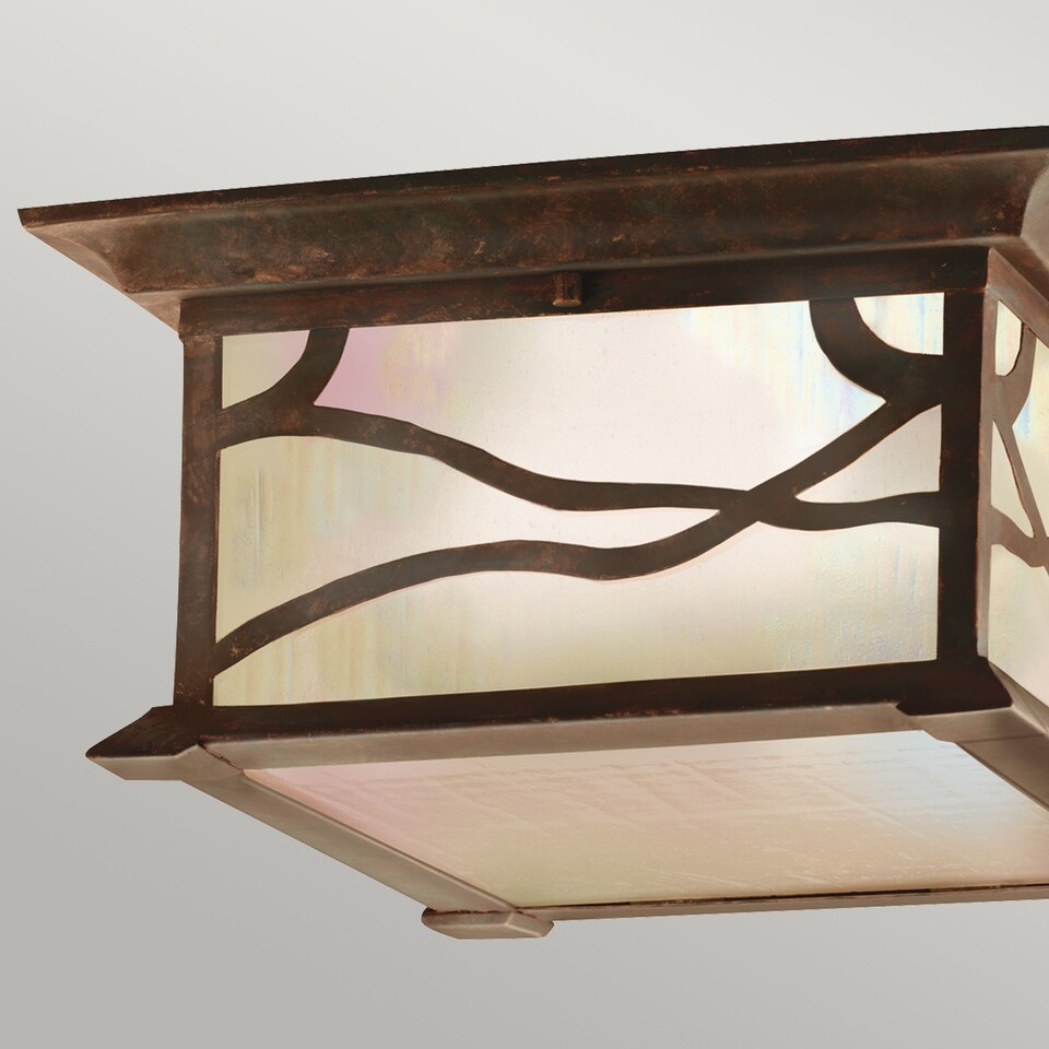 image 1 of Kichler Morris Outdoor 2 Light Flush Mount Copper IP44