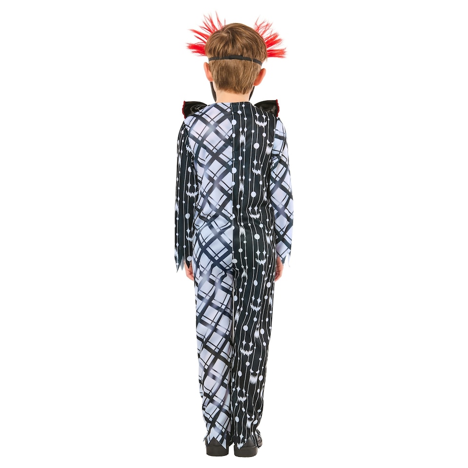 image 1 of Bristol Novelty Childrens/Kids Sinister Clown Monochrome Costume - Black/White/Red - 5-6 Years 5