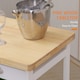 image 7 of HOMCOM Rolling Kitchen Island Trolley, Serving Cart w/ Drawer, Basket White