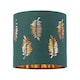 image 2 of Set of 2 Fern - Dark Green Cut Out 15.5cm Table Lamp Shades | Green | Gold | Small | 2