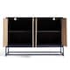 image 9 of VonHaus Industrial Sideboard Storage Cabinet, 4 Doors & 4 Shelves Black