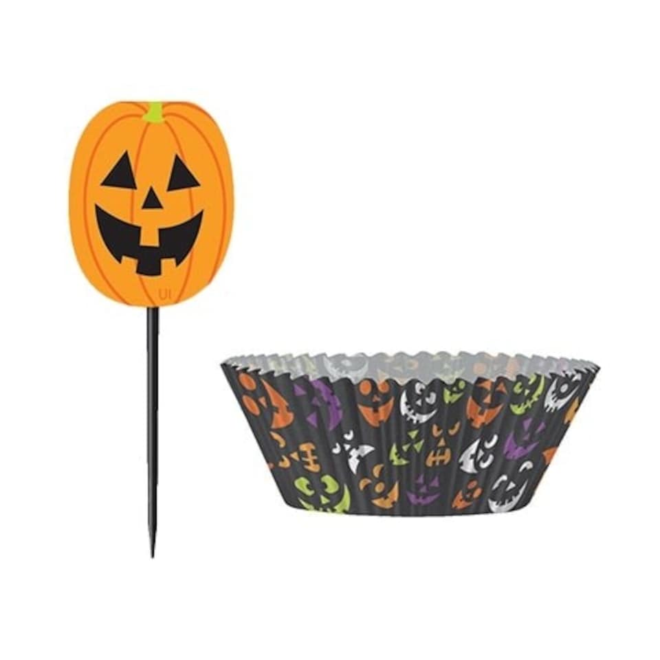 Pumpkin Faces Halloween Cupcake Kit