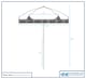 image 5 of Harbour Housewares Wooden Garden Parasol with Tassel Fringe - 1.4M - Beige Stripe | Cream | Beige Stripe