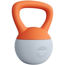 SPORTNOW 8KG Kettlebell with Soft Body and Non-Slip Handle, Yellow and Grey Orange | 6
