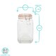 image 3 of Argon Tableware Square Glass Jars with Clip-Top Lids - 1.25L - Pack of 6