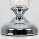 image 2 of ValueLights Pair Of Modern Silver Chrome And Decorative Glass Bedside Touch Table Lamps Chrome