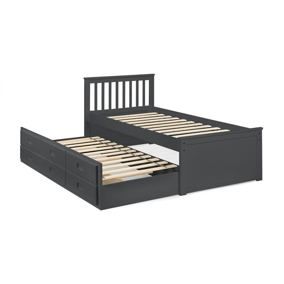 image 1 of Premier Anthracite Day Bed Single 3ft (90cm) + Pull Out Bed (Guest Bed)