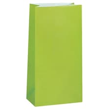 Lime Green Paper Party Bag - Pack of 12