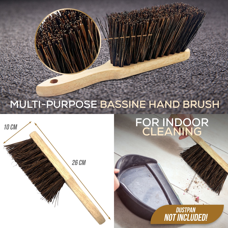 image 1 of Newman and Cole Natural Bassine Wooden Hand Brush
