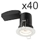 image 2 of Set of 40 Fire Rated Downlights - White Fixed GU10 Recessed Downlights