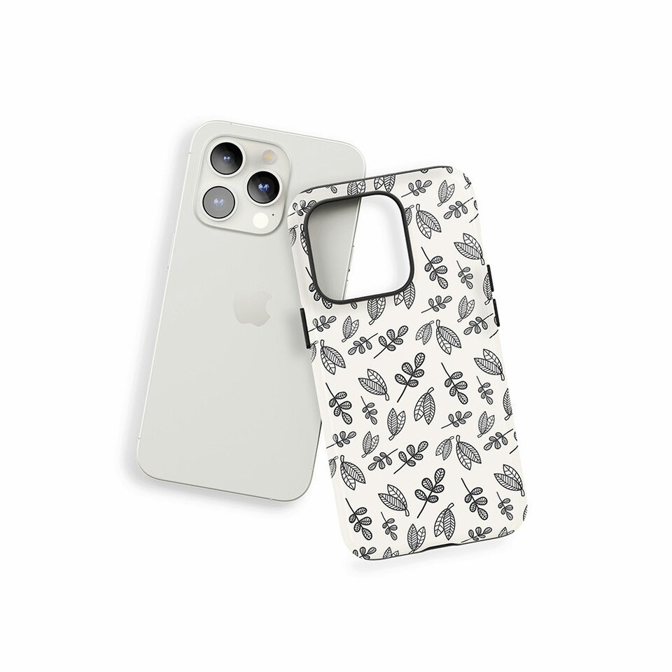 image 1 of Mono Leaves Phone Case | Black | iPhone 13 Mini
Slim | iPhone 13 Mini
Slim