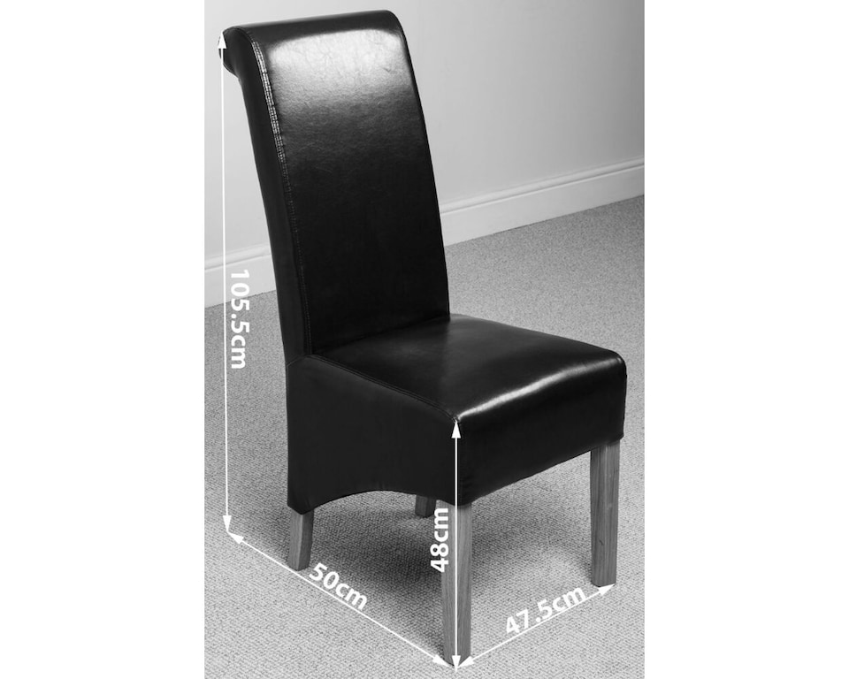 image 1 of Montana Leather Dining Chairs for Dining Room or Kitchen | Brown | Brown