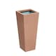 image 1 of Primrose Frost and Rust-Resistant Outdoor Zinc Flared Square Planter Copper 70cm
