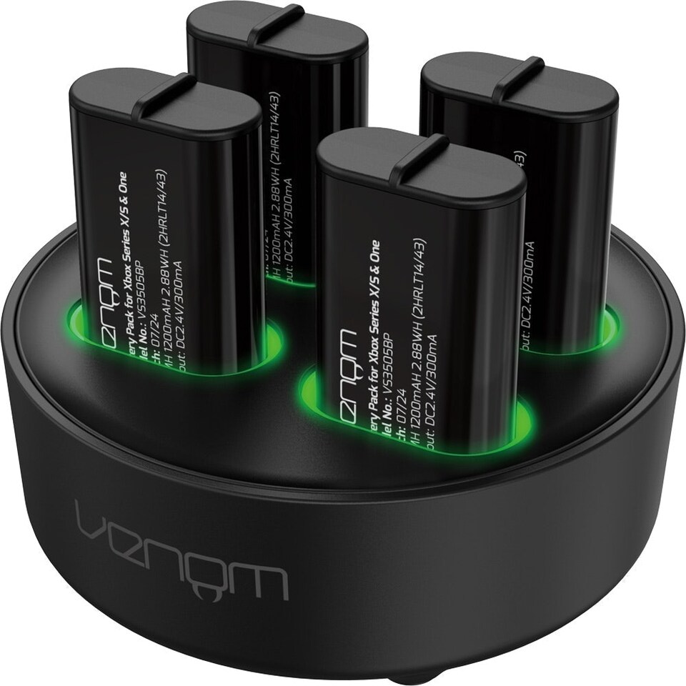 image 1 of Venom Xbox Rechargeable Battery 4-Pack with Charging Dock AA
