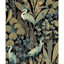 GrandDeco Ciara Wallpaper - Black - One Size Black