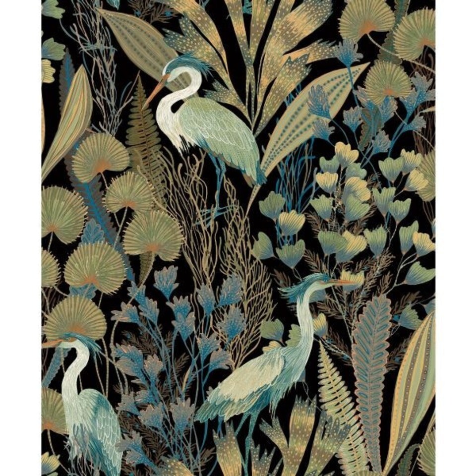 GrandDeco Ciara Wallpaper - Black - One Size Black