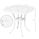 image 7 of Outsunny Cast Aluminium Bistro Table with Umbrella Hole, Bronze Tone 