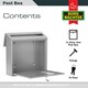 image 3 of Burg-Wachter Aire Wall Mounted Galvanised Steel Lockable Weatherproof Post Box - 37x37x11cm Silver
