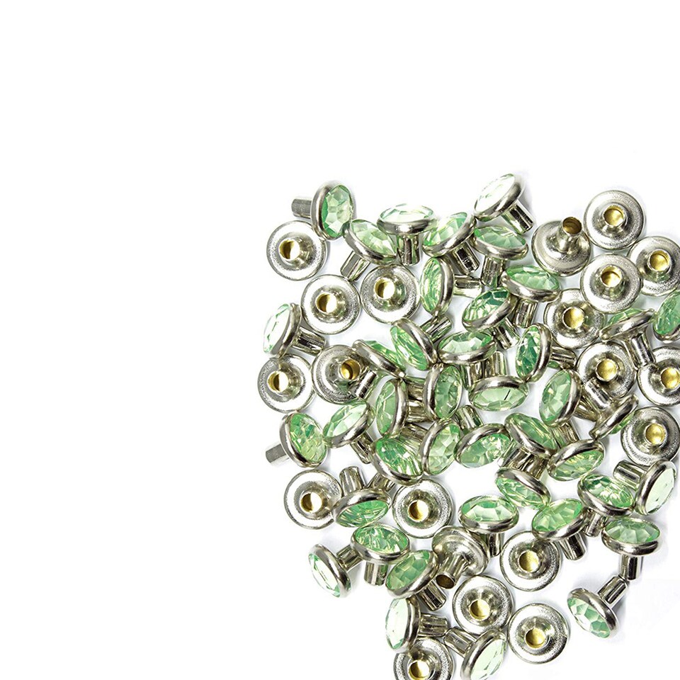 image 1 of 10mm Diamante Acrylic Rhinestone Studs with Pins - Pack of 10