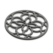 Zeal Mini Silicone Heritage Circular Trivet, 13cm, Black