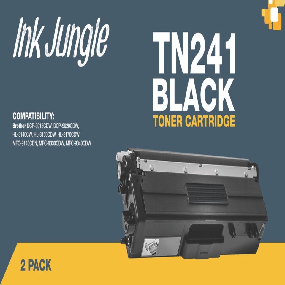 image 1 of 2x Compatible Brother TN241 Black Toner Cartridges Black