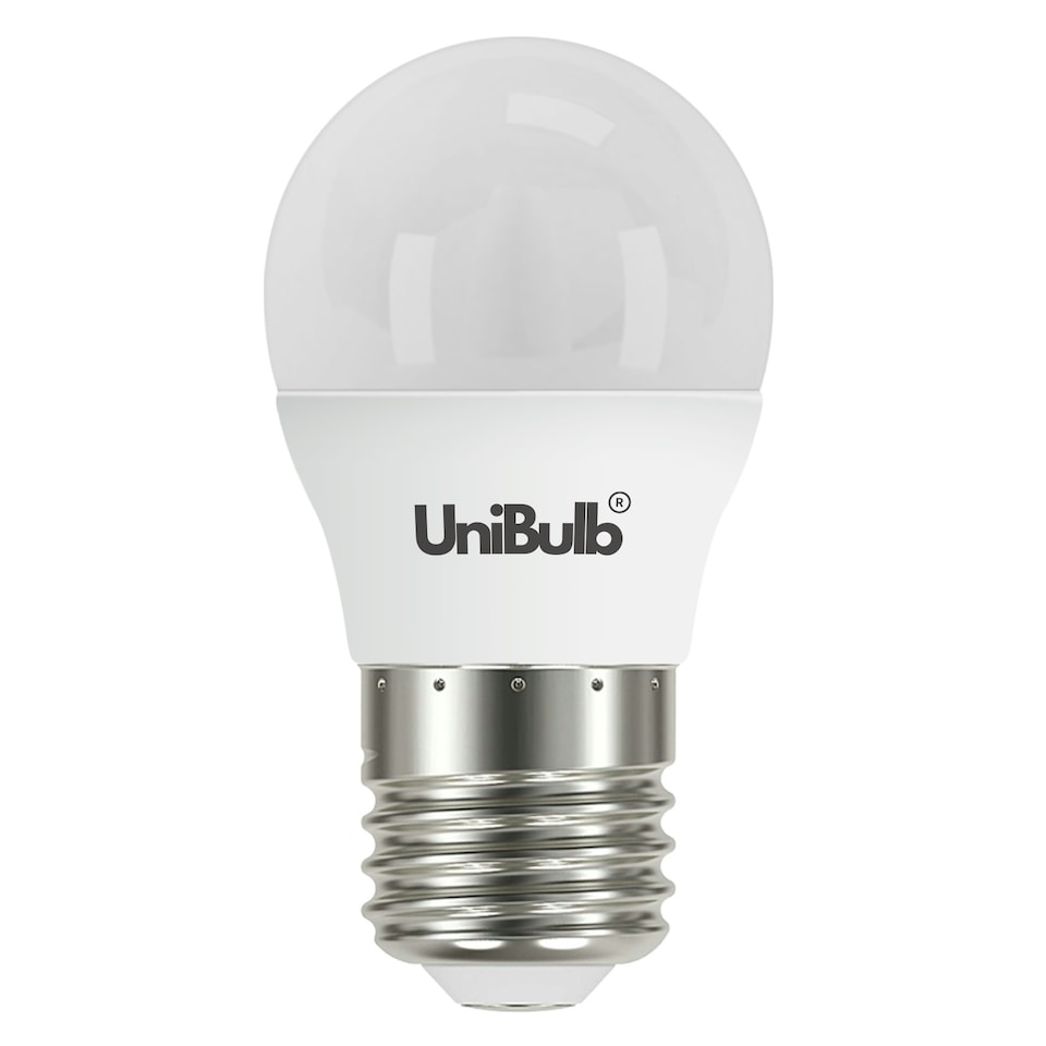 image 1 of UniBulb LED Golf Ball E27 470lm 4.2W 2700K (Warm White) Light Bulb - Pack of 3