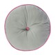 image 1 of Homescapes Grey and Pink Round Floor Cushion Grey