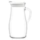 image 1 of LAV Misket Glass Water Jug with Silicone Lid - 1.8L - Clear/White