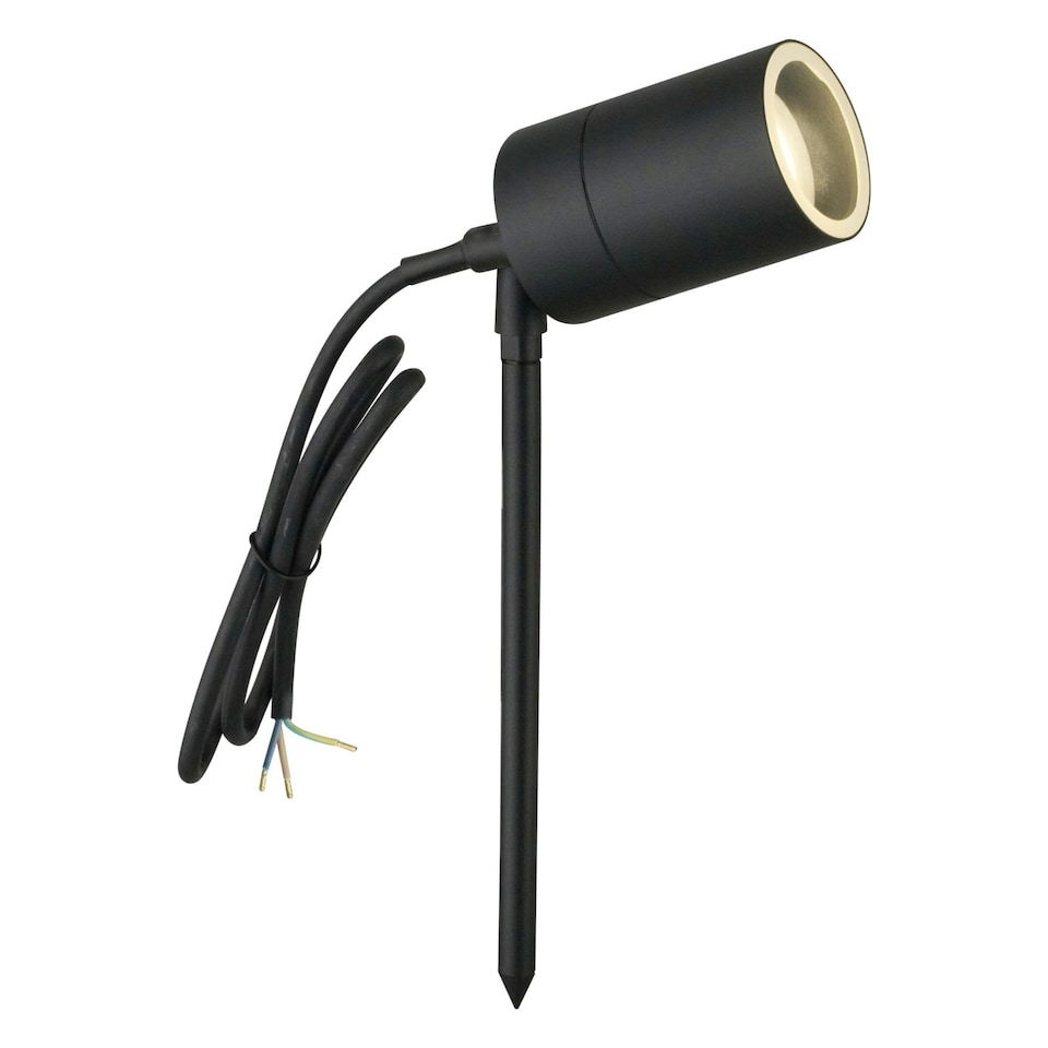 image 1 of Set of 2 Blaze - Black Outdoor Spike Lights Black | Clear