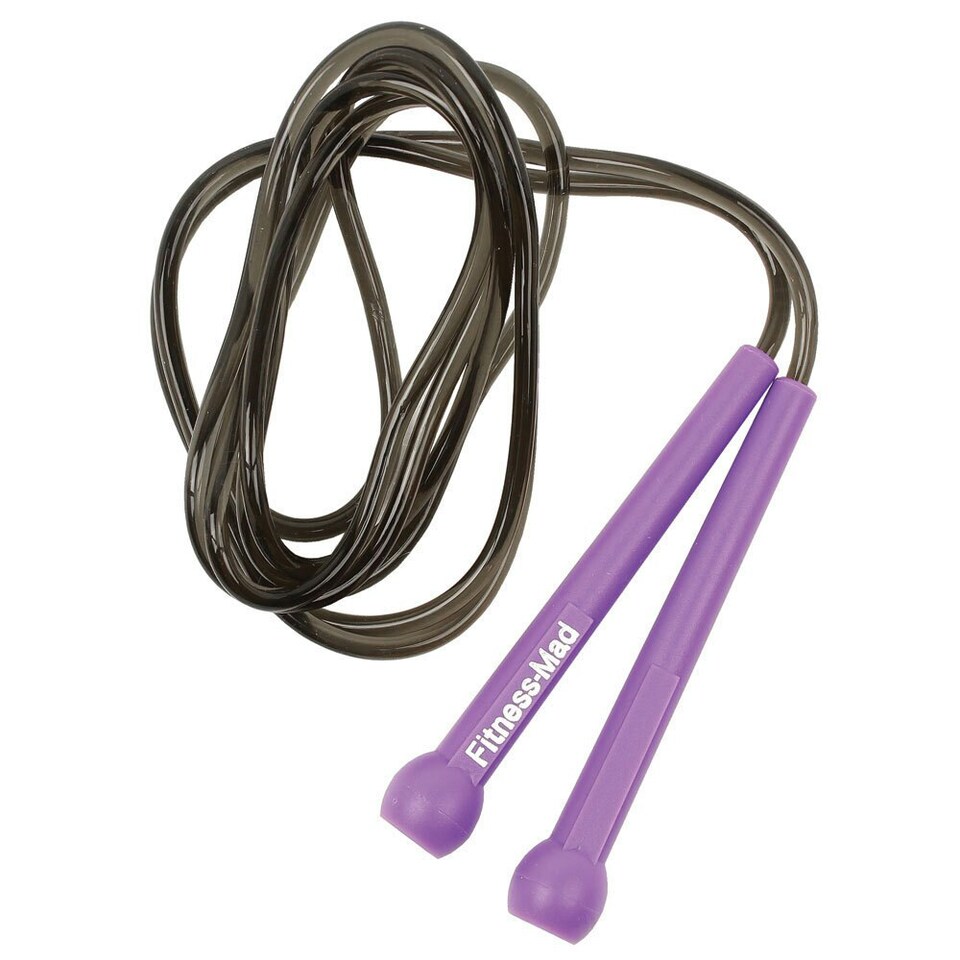 image 1 of Fitness Mad Speed Rope - Black/Purple - 8ft