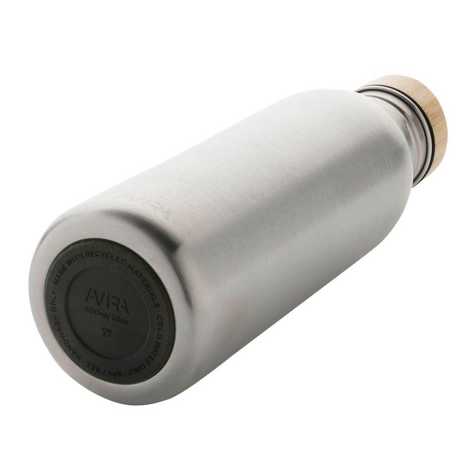 image 1 of Avira Alcor Bamboo 600ml Water Bottle - Silver - One Size | Silver | One Size